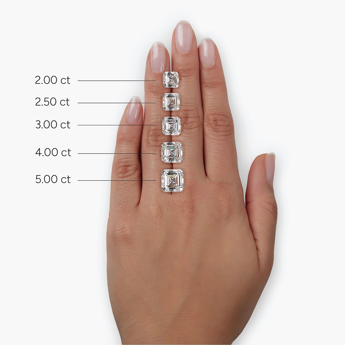 Additional Image 2 for  8 1/4 ctw Asscher Lab Grown Diamond Bridal Set